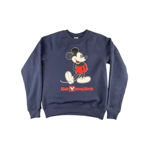 Disney Walt World Mickey Mouse dunkelblau Sweatshirt mit Rundhalsausschnitt Erwachsene M - Bild 1 von 5