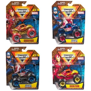 Monster Jam Marvel Monster Trucks Diecast Scala 1:64 un Modello a Scelta - Foto 1 di 1