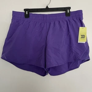 Women’s All in Motion Mid-Rise Core Run Shorts Vibrant Purple Size Large - Picture 1 of 4