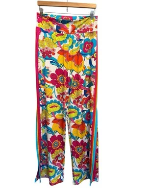 Trina Turk Fontaine 游泳海滩遮瑕裤大号花卉全新带标签 — 第 1/4 张图片