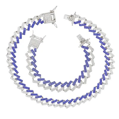 CHARLES RAYMOND Bling'ed Out Joyería Hip Hop con Collar y Pulsera para Hombre. Foto 1 de 4