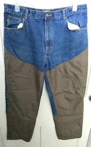 Cabelas Brush Pants Jeans Mens Size 38X30 Blue Hunting Briar Reinforced Outdoors - Picture 1 of 9