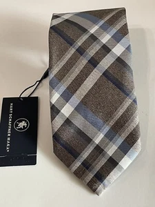 Hart Schaffner Marx Italy Silk Tie In Brown Color ( Width 3in) - Picture 1 of 4