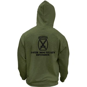 Army 10th Mountain Division Subdued Veteran Pullover Hoodie - Picture 1 of 7