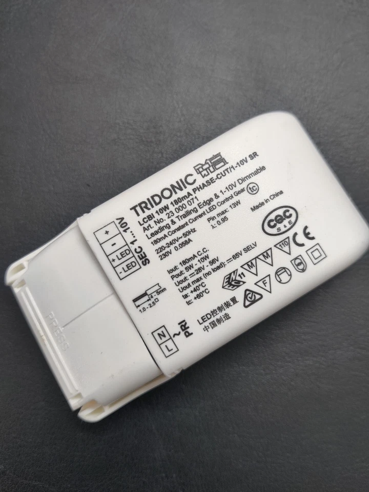 Tridonic 87500273 LCBI 10W 180mA PHASE-CUT/1-10V LED Dimmable Driver - NEW - Image 1 of 1
