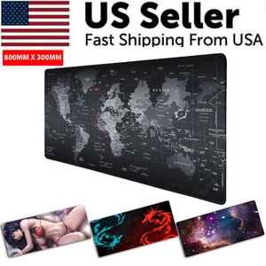 Extended Gaming Mouse Pad Desk Keyboard Mat Large Size 800MM X 300MM 31x12 - Picture 1 of 22