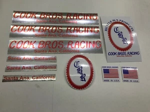 Calcomanía BMX Blue Red Cook Bros Racing Old School CBR PK RIPPER GJS - Imagen 1 de 3