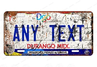Old Rusty Mexico Durango State License Plate Auto Car Bike ATV Keychain Fridge - Image 1 of 4