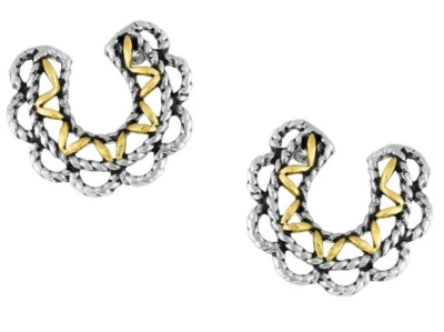 Montana Silversmiths Lucky Gold Horseshoe Earrings- NEW - ER5184 - Imagem 1 de 2