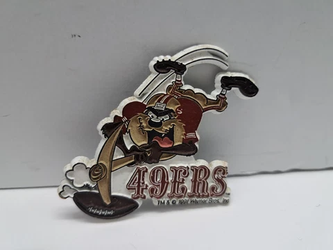 TAZ SAN FRANCISCO 49ERS LOONEY TUNES Vintage NFL Football MAGNET Standings Board Cover
