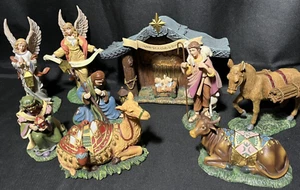 10pc Partial Set Thomas Kinkade Hawthorne Village Nativity Set 2007 - Picture 1 of 14