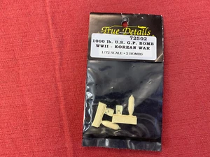 2 Packs 1/72 1000 Lb. U.S. G.P. Bomb WWII - Korean War True Details 72502 - Picture 1 of 5
