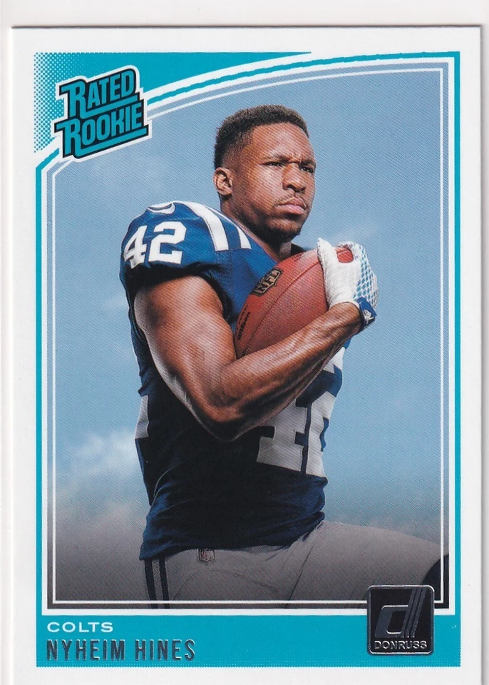 2018 DONRUSS RATED ROOKIE RC NYHEIM HINES INDIANAPOLIS COLTS BZ-1387 - Image 1 of 1