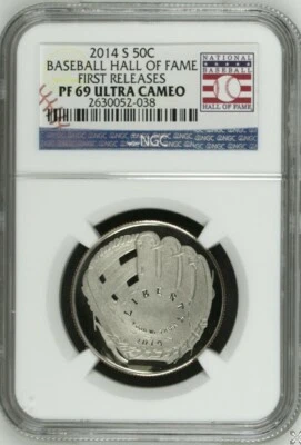 2014 S Baseball Hall of Fame 50C Half Dollar Commeme NGC PF69 First Release 038 - Image 1 of 2