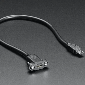 Adafruit MicroUSB Verlängerungskabel für Panel-Montage, Stecker auf Buchse, 3258 - Bild 1 von 4