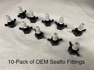 Seaflo Marine Grade Straight Water Pump 1/2 FPT to 1/2" Hose Barb Fitting -10PK - Foto 1 di 7