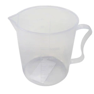 500ml Clear PP Plastic Graduated Measuring Mixing Cup Jar Jug Cooking Bakery Lab - Bild 1 von 6