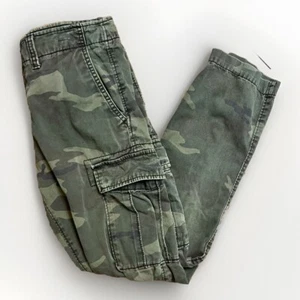 American Eagle Pants Mens 26 Green Camo Surplus Cargo Slim Straight Y2K 26 X 28 - Picture 1 of 8