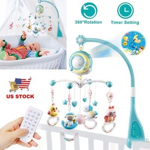 Baby Musical Mobile Rattle Toys Sleep Bed Bell Kid Crib Cot Song Star Projector - Picture 1 of 20