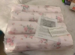 Juego de 4 forros de cajón de papel de diseño floral color rosa - Imagen 1 de 3