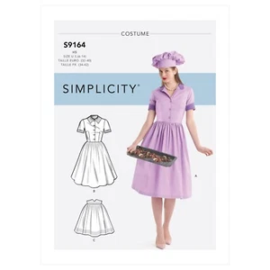 SIMPLICITY 9164 MISSES' COOKS COSTUMES Sewing Pattern Sizes 6-14 & 14-22 - Picture 1 of 5