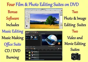 Film Photo Editing Studio Video Movie Editor Software 8 PROGRAMS for Windows - Picture 1 of 1