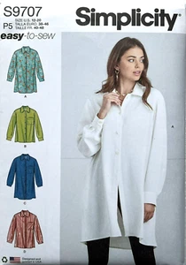Camisa Misses Patrón Simplicity S9707 Estilos Surtidos Tallas: 12, 14, 16, 18, 20 - Imagen 1 de 2