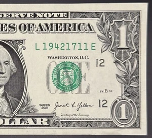 November 17, 1942 Birthday Note Fancy Serial Number One Dollar Bill - Picture 1 of 3