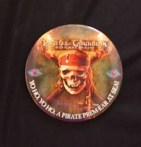 Disney Pirates of the Caribbean Dead Man's Chest Prem-Ear Premier at Sea Button - Picture 1 of 2