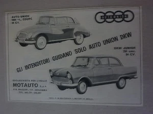 *ADVERTISING PUBBLICITA' AUTO UNION DKW esclusivista MOTAUTO S.p.A. - 1960 - Foto 1 di 1