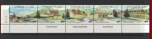 Estampillas históricas de Kingston 1993 isla Norfolk tira de 5 SG 541/5 MUH - Imagen 1 de 1