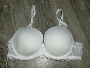 BH, Push - Up, MEY, weiß + Spitze und Glitzersteinchen, Gr: 70 B - Bild 1 von 3