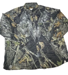Vintage Mossy Oak Tree Camo Remington Camouflage EUC Button Up L/S Shirt USA XXL - Picture 1 of 13