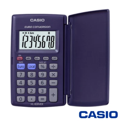 CASIO HL820VER POCKET CALCULATOR WITH EURO CONVERSION 8-DIGITS - HL-820VER - Image 1 of 3