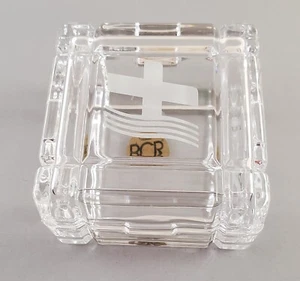 RCR Royal Crystal Rock Trinket Box w/ Etched Cross 24% Lead Crystal Italy - Picture 1 of 8