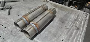 7" Stainless Steel Chambered Muffler 2.5" High Performance 1 pair - Picture 1 of 3