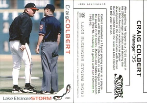 Craig Colbert 2001 Grandstand Lake Elsinore Storm RC Card Lake Elsinore Storm - Picture 1 of 1
