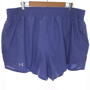 Under Armour Loose Fit Womens Size 2X Blue UA Fly By 3" Shorts - Picture 1 of 8