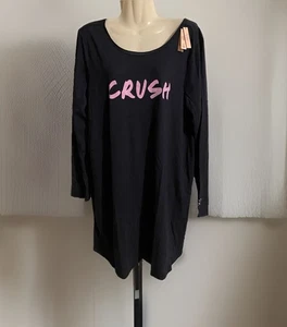 Victoria’s Secret Azul Rosa Letra CRUSH Grande Dormir Camiseta Camisón Top NUEVO - Imagen 1 de 7