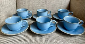 Juego de 6 tazas y platillos espresso Habitat Blue Loft Japón - Imagen 1 de 8