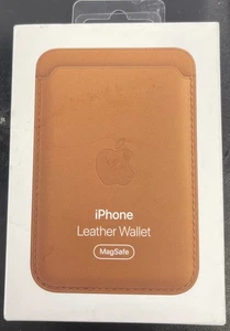 CARTERA DE CUERO GENUINA APPLE IPHONE SILLA MARRÓN MHLT3ZM nueva sellada  - Imagen 1 de 2