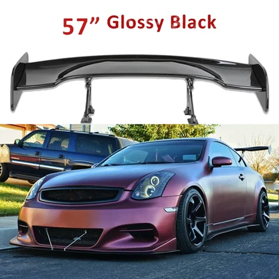 For Infiniti G35 G37 Coupe Glossy Black 57" Rear Spoiler Wing Truck GT-Style Foto 1 de 4