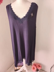 Lane Bryant Sz 18/20 Swing Collection Navy Blue Lace Lined Tank Top NWT - Picture 1 of 14