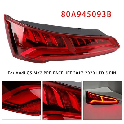Left Rear Tail Light Lamp LED For Audi Q5 MK2 PRE-FACELIFT 2017-2020 5 PIN - Image 1 of 4