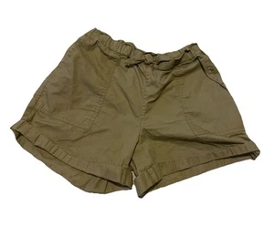 Polo Ralph Lauren Girl’s Khaki Bow Pull On Shorts Size 10 Stretch Pockets - Picture 1 of 9