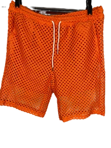 Orange Mesh Shorts - Picture 1 of 7