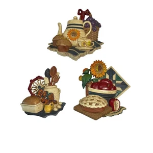 3 Vintage 1997 Home Interiors Country Harvest Cottage American Country Farmhouse - Picture 1 of 11