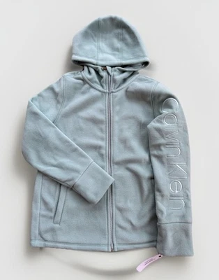 NUEVO Calvin Klein Performance Para Mujer L Grande Chaqueta Polar Cremallera Completa Verde Seco Foto 1 de 4