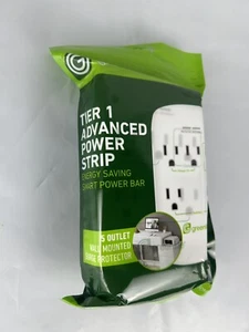 Greenlite 5 Outlet Advanced Power Strip Tier 1 Wall Mount Smart Surge Protector - Picture 1 of 5