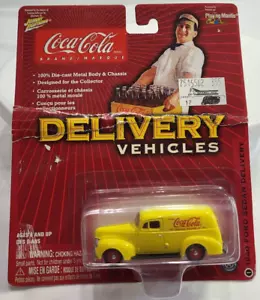 Johnny Lightning Coca-Cola Delivery Vehicles #1 1940 Ford Sedan Yellow 2004 Vtg - Picture 1 of 7